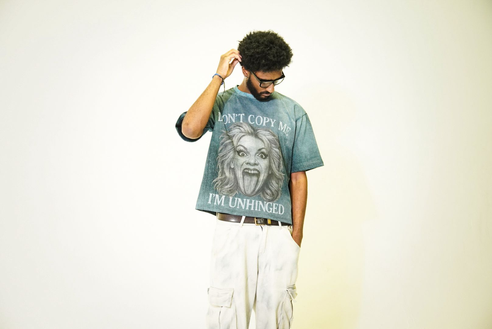 UNHINGED T-SHIRT (ACID WASH BLUE)