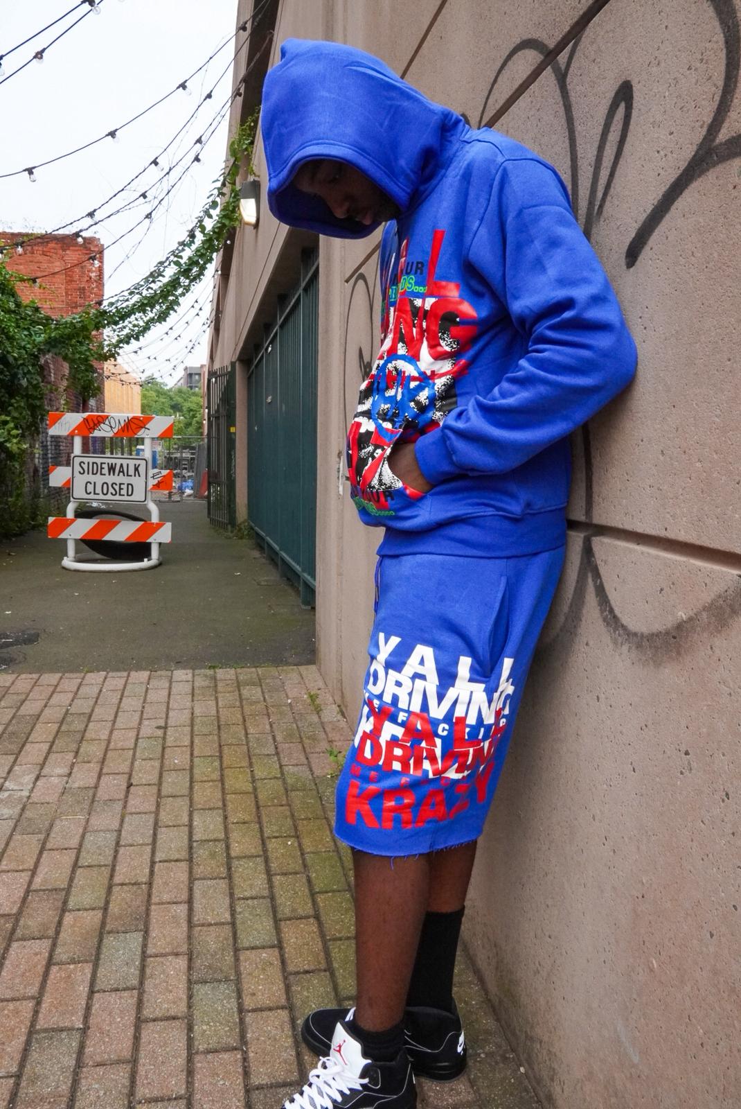 CHECK ON YOUR STRONG FRIENDS SHORT SET (BLUE)