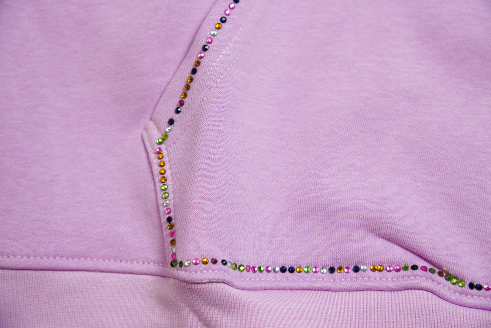 PROPERTY OF HALF KRAZY (PINK) HOODIE WITH RHINESTONES