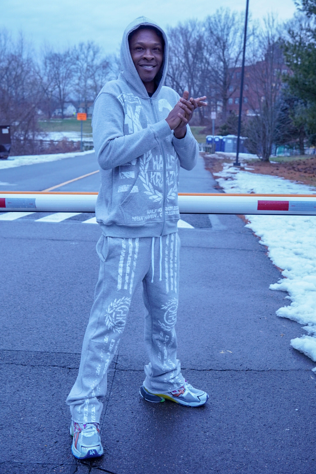 LIGHT GRAY HK SWEATSUIT