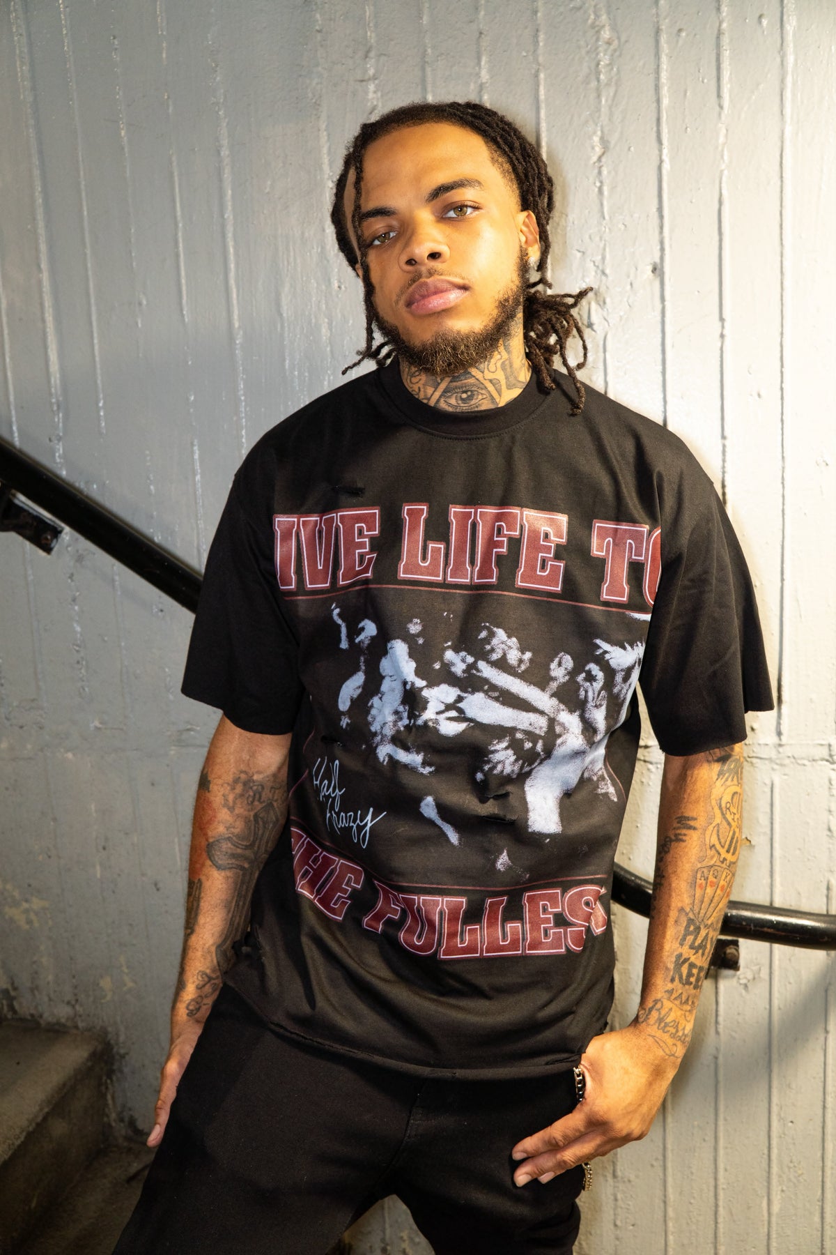 LIVE LIFE TO THE FULLEST DISTRESSED T-SHIRTS